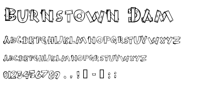 Burnstown Dam font